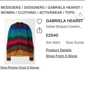 Gabriela Hearst Striped Cashmere Cardigan Sweater